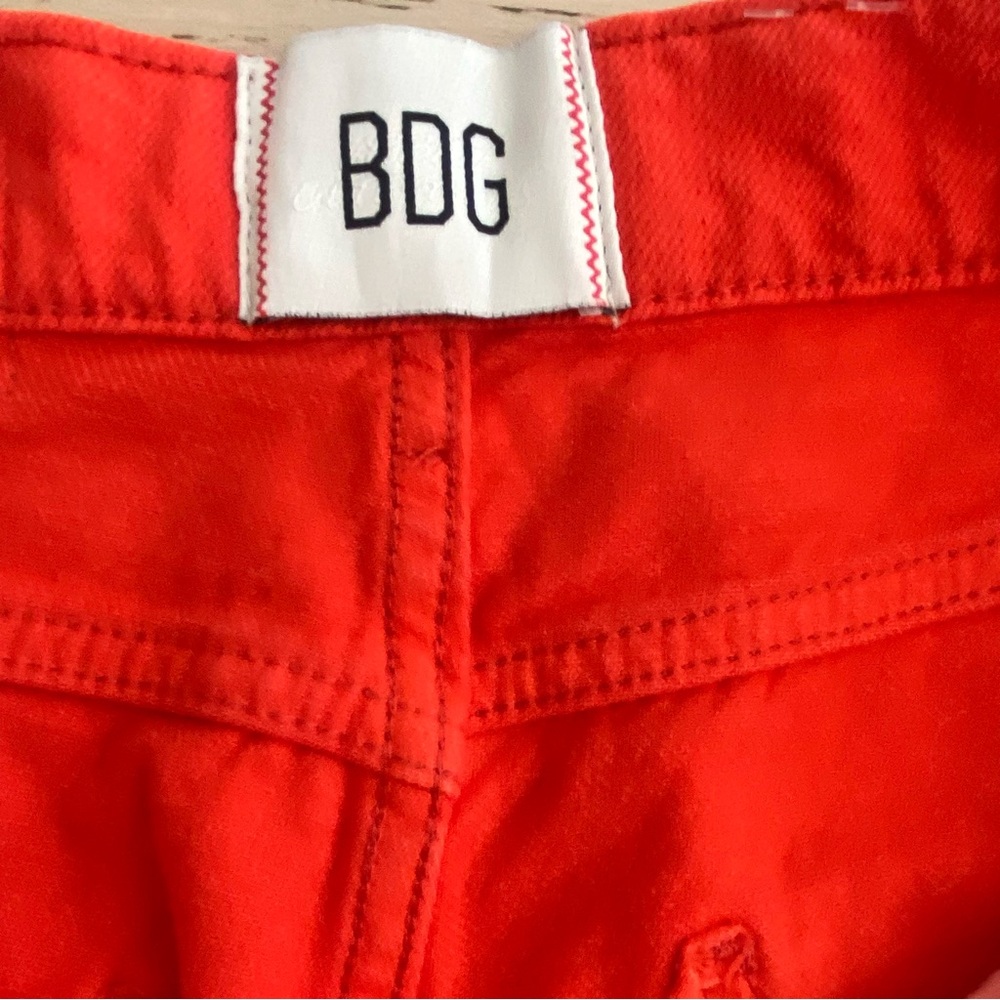 BDG High & Wide Jeans Size 27 Red Orange High Rise Wide Leg Denim EUC - Picture 5 of 12